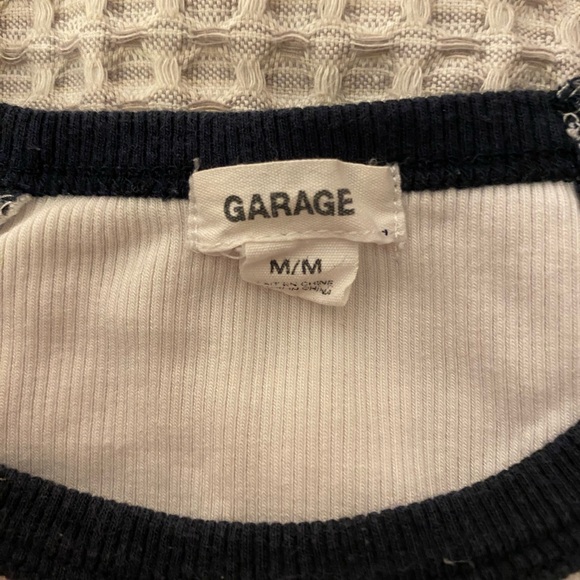 Garage Navy and White Baby Tee - Picture 3 of 3